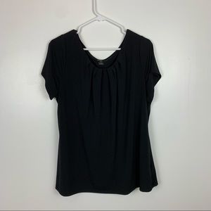 Worthington Black Silky Short Sleeve Blouse Sz 1X